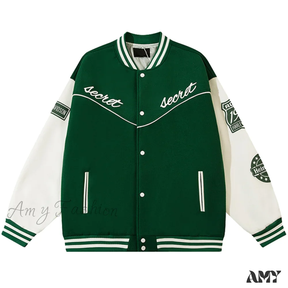 Amy Fashion - Streetwear Baseball Uniform Jacket - Image 5