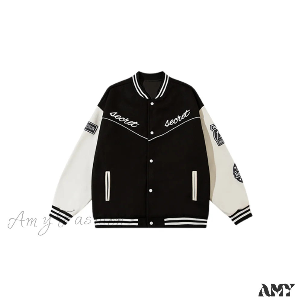 Amy Fashion - Streetwear Baseball Uniform Jacket - Image 7