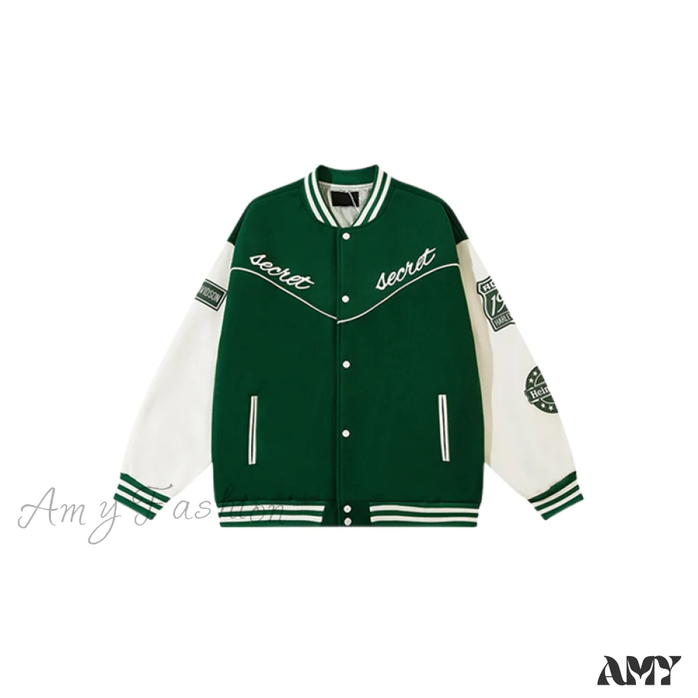 Amy Fashion - Streetwear Baseball Uniform Jacket - Image 8