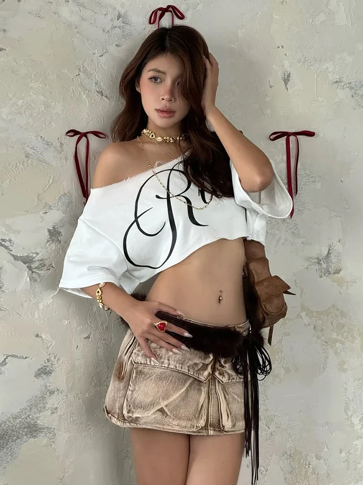 Biased Collar Mini Crop Top - Image 4
