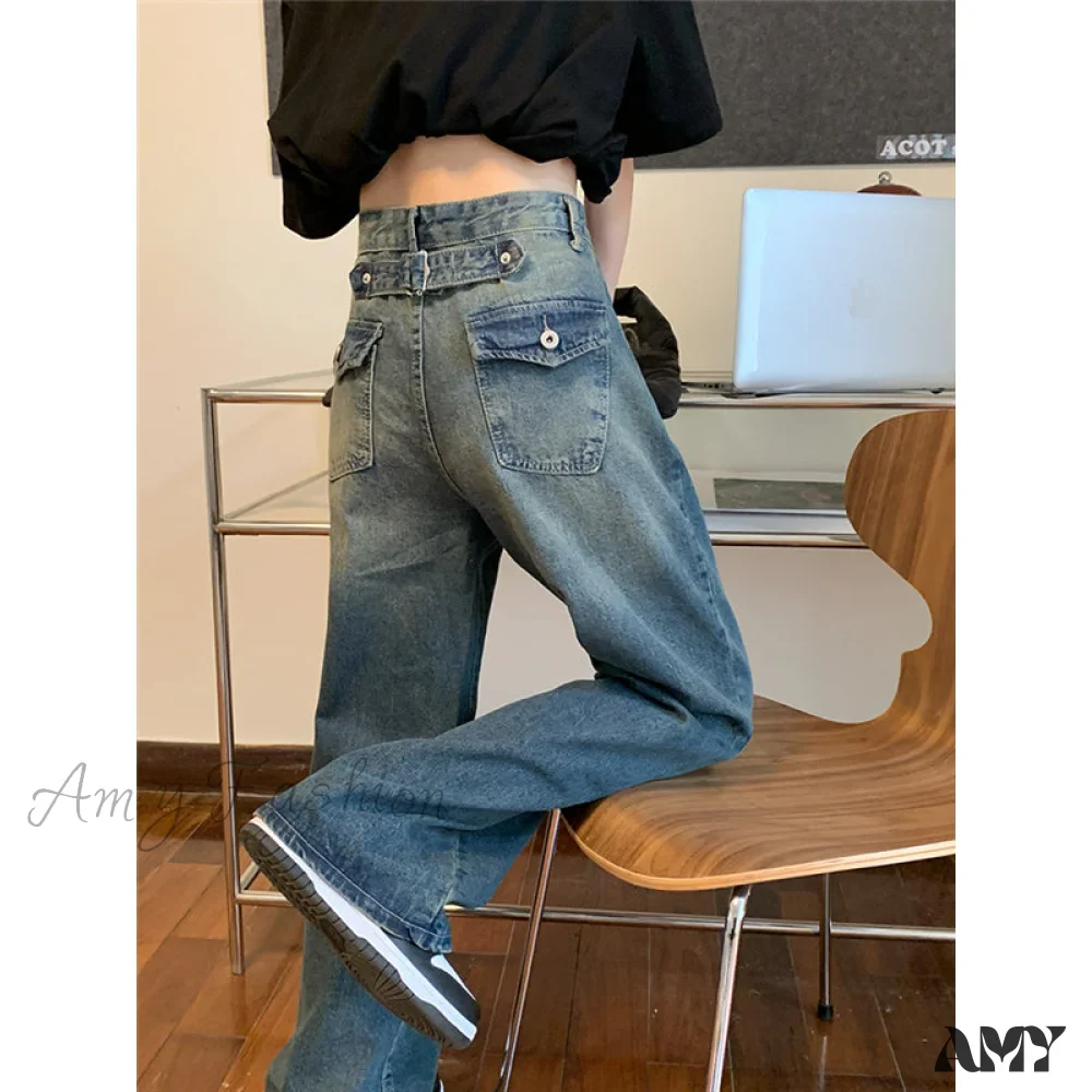 Amy Fashion - Hip Hop Baggy Wide Leg Jeans - Image 5