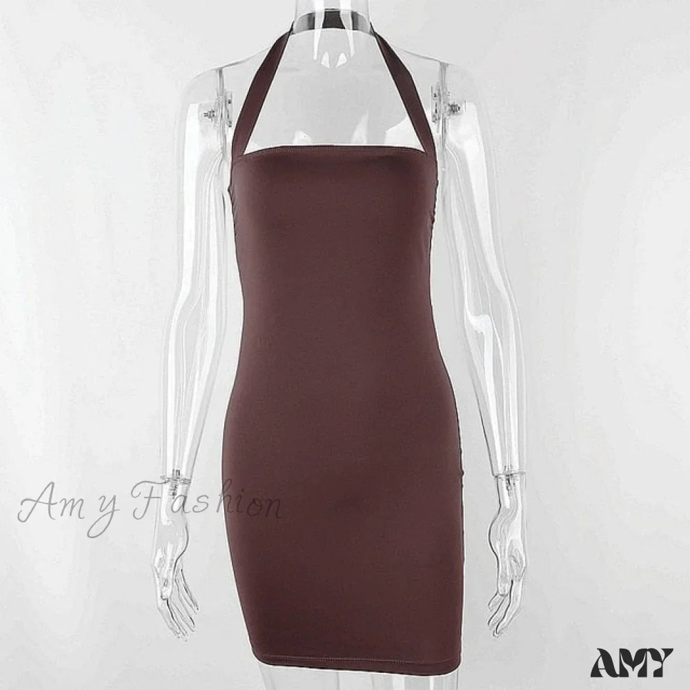 Amy Fashion - Women Halter Sexy Bodycon Dress - Image 5