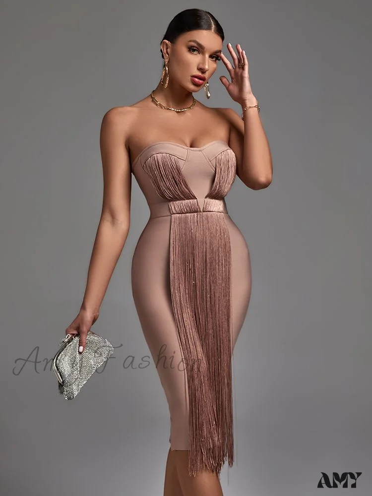 Amy Fashion - Bodycon Elegant Sexy Evening Party Dress - Image 5