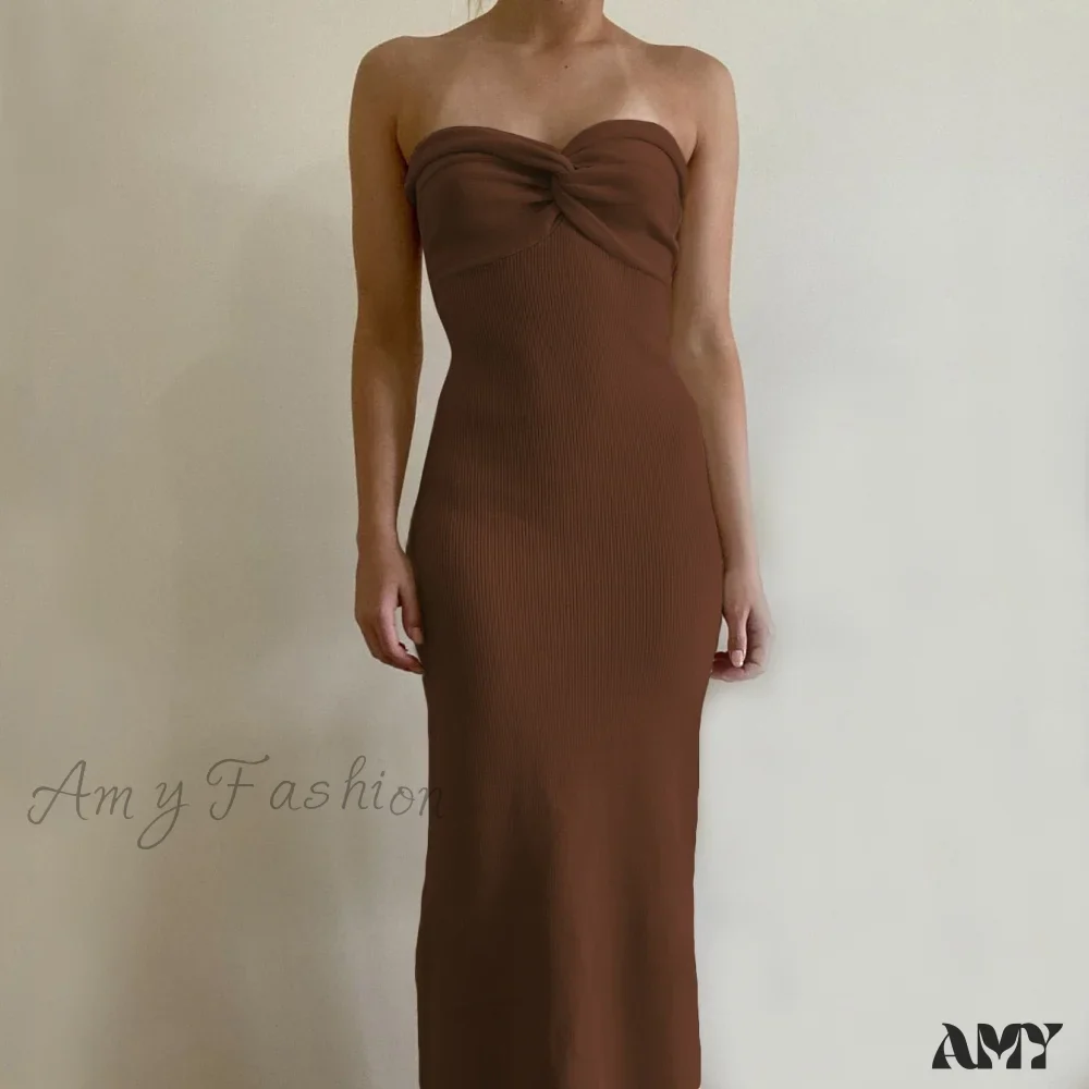 Amy Fashion - Casual Cotton Knitted Dresses - Image 3