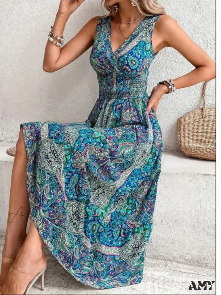 Amy Fashion - Casual Holiday Female Fashion Summer Boho Dress