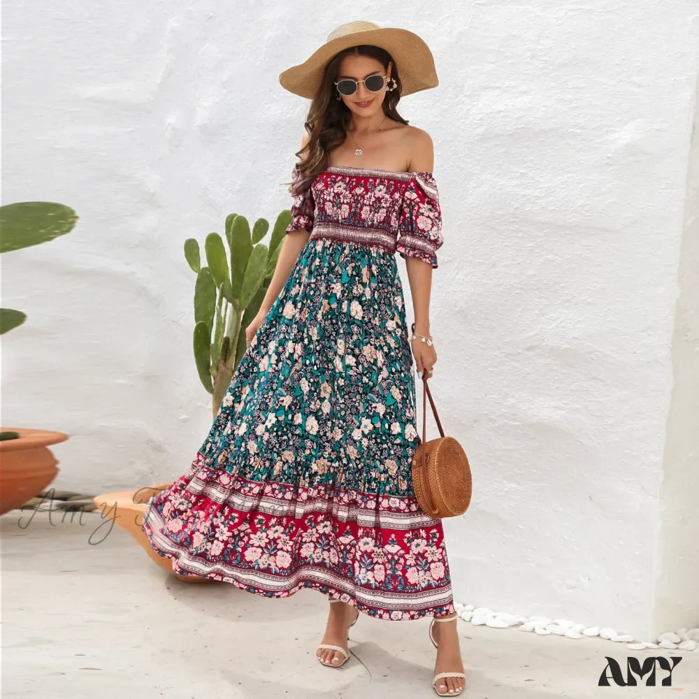 Amy Fashion - Casual Midi Sexy Elegant Beach Vacation Boho Dress - Image 7