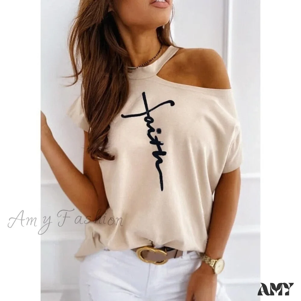Amy Fashion - Casual Print Short Sleeve O-neck Tops - Image 8