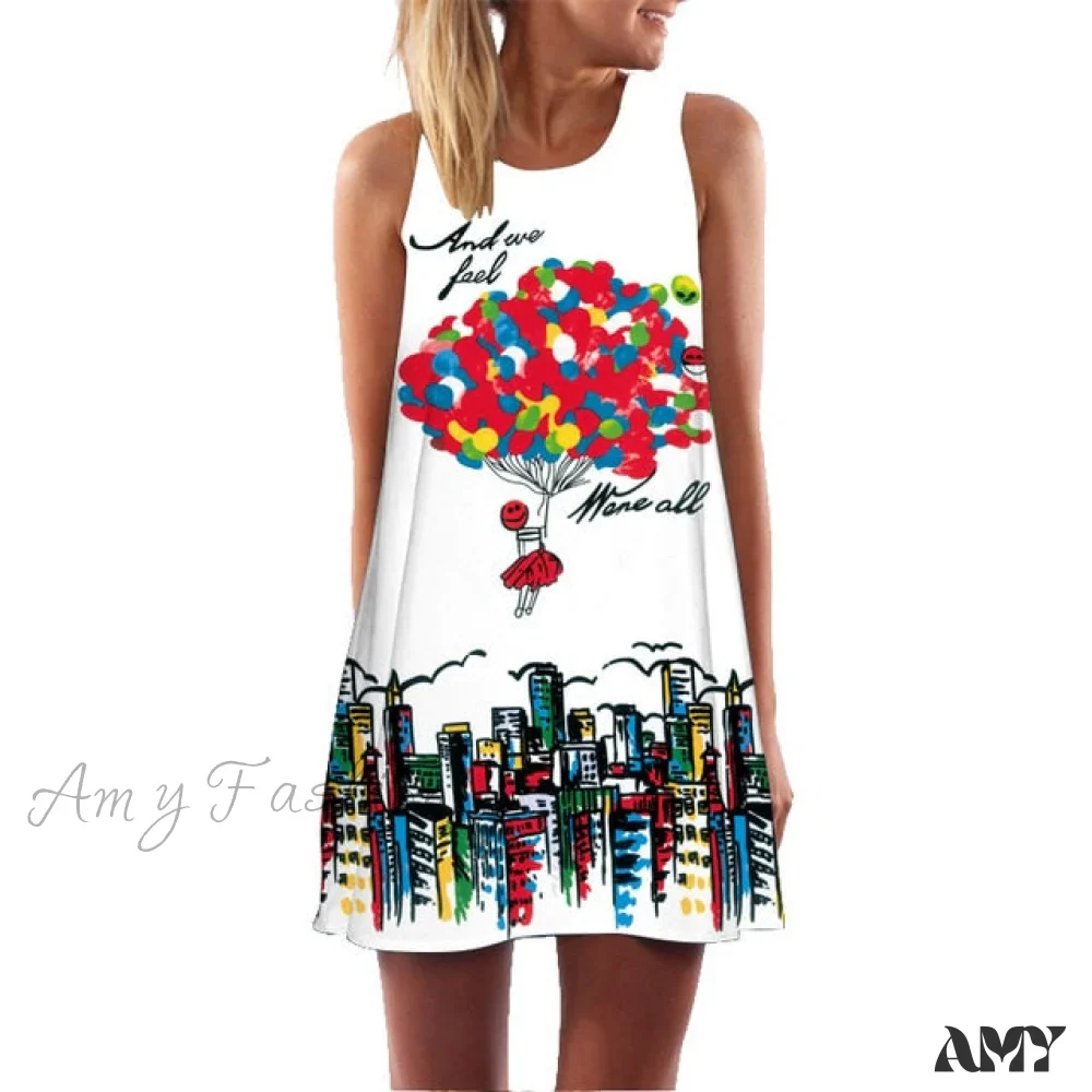 Amy Fashion - Loose Floral Print Plus Size Clothing Dress - Image 10