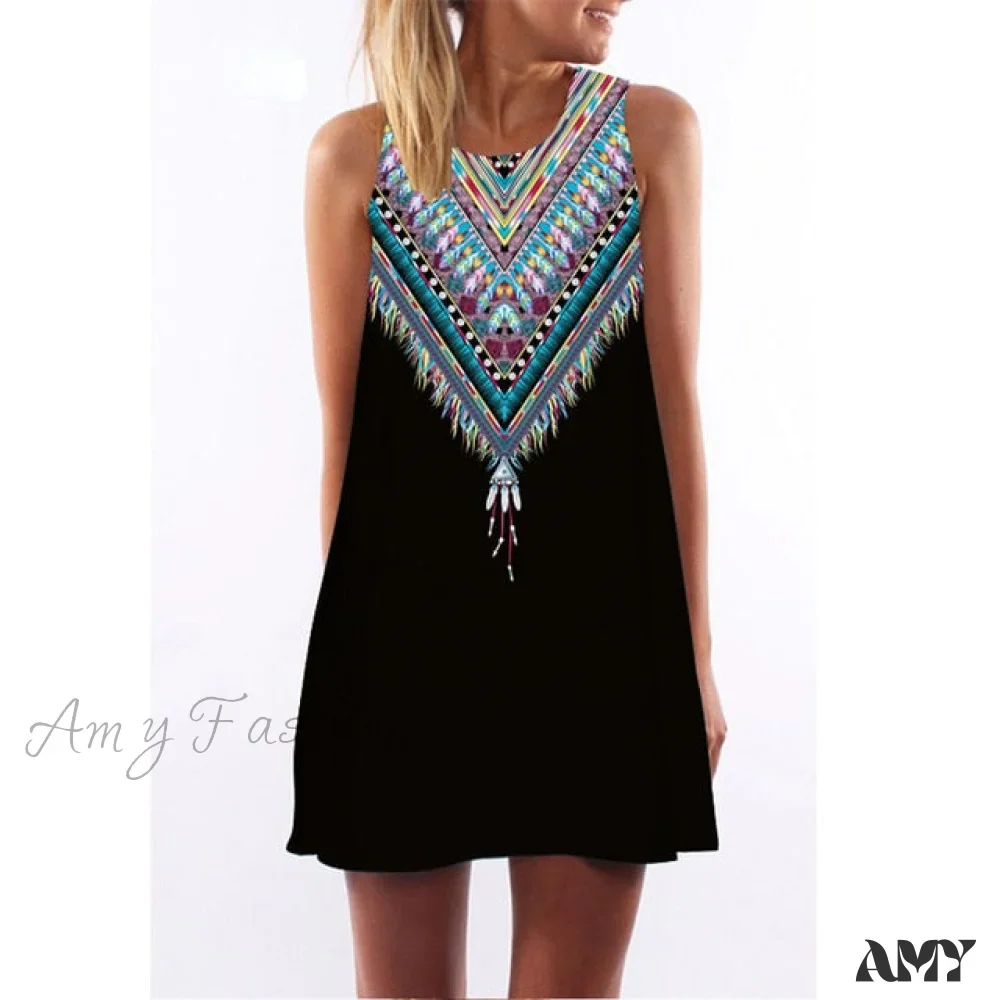 Amy Fashion - Loose Floral Print Plus Size Clothing Dress - Image 14