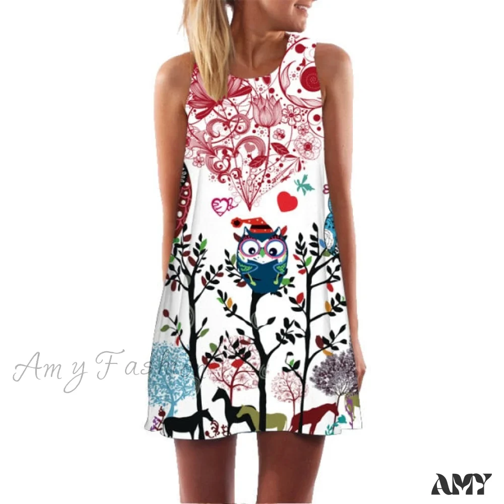 Amy Fashion - Loose Floral Print Plus Size Clothing Dress - Image 15