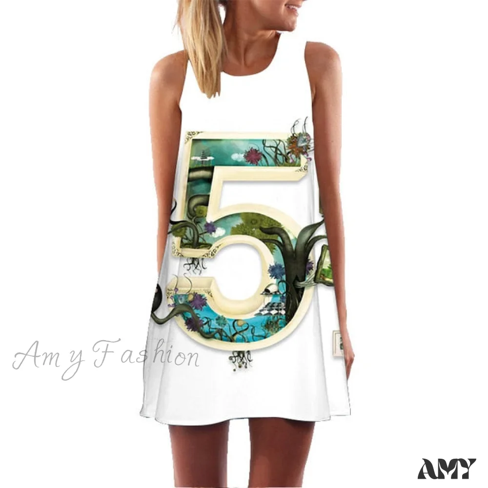 Amy Fashion - Loose Floral Print Plus Size Clothing Dress - Image 19