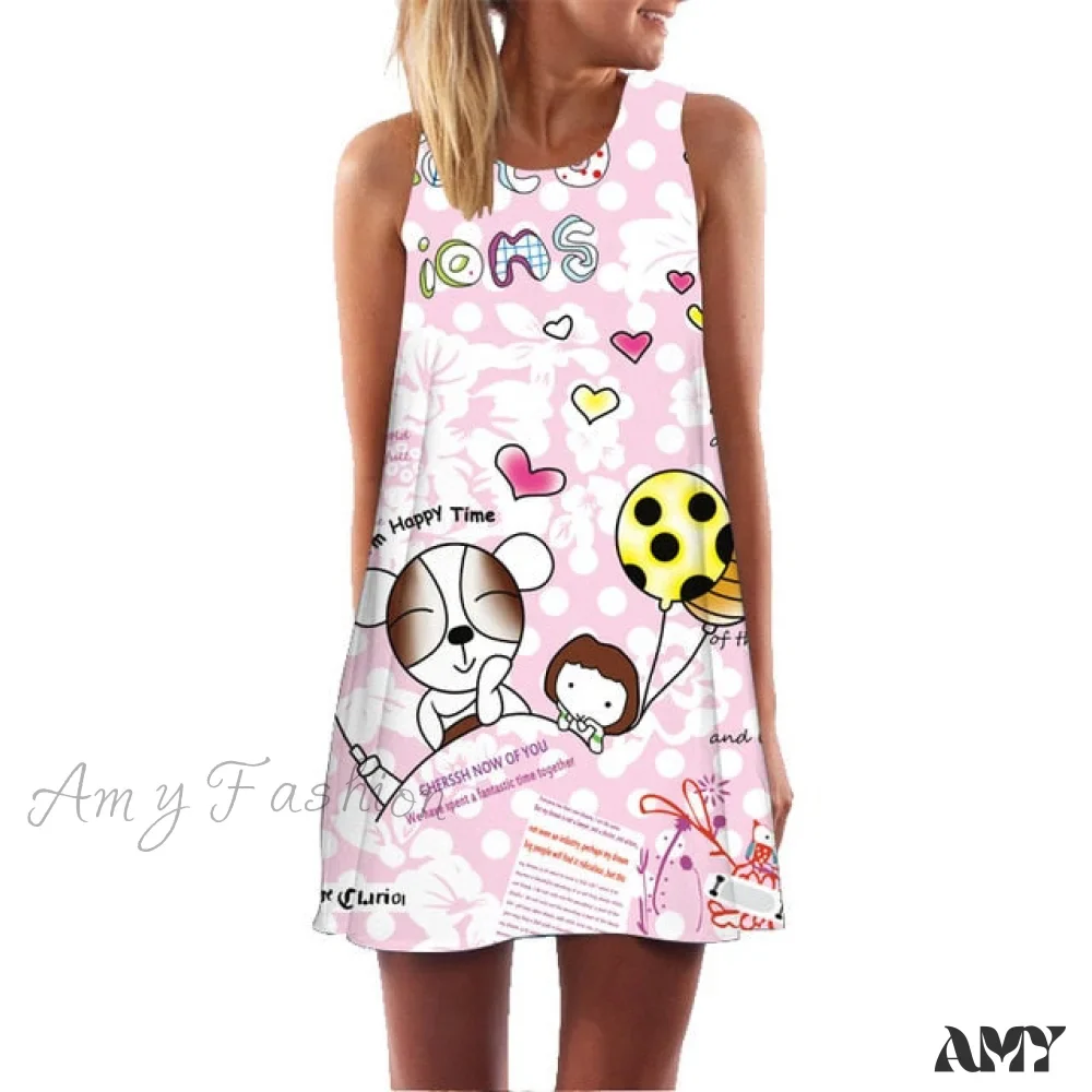 Amy Fashion - Loose Floral Print Plus Size Clothing Dress - Image 2