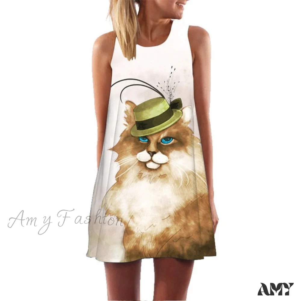 Amy Fashion - Loose Floral Print Plus Size Clothing Dress - Image 22