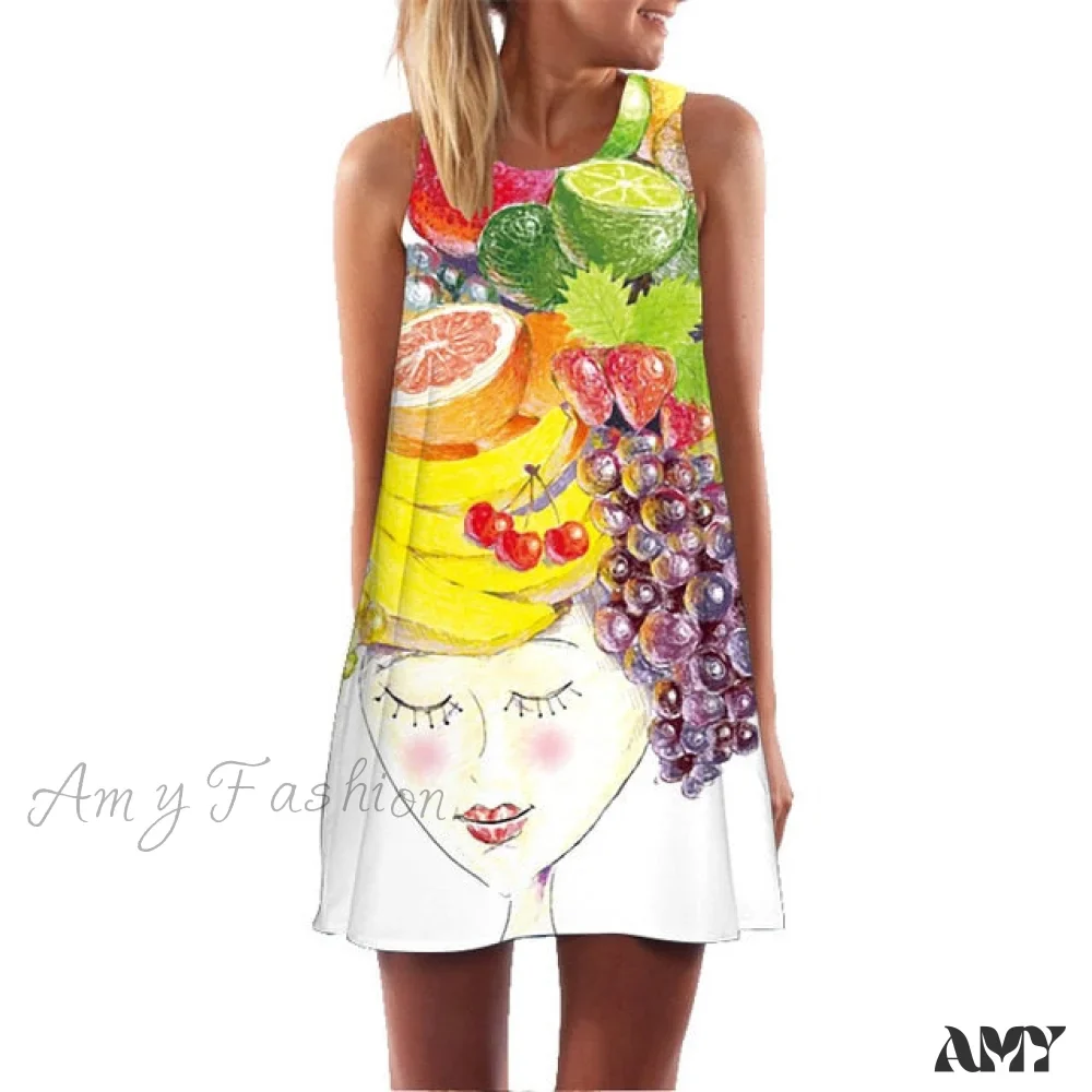 Amy Fashion - Loose Floral Print Plus Size Clothing Dress - Image 23