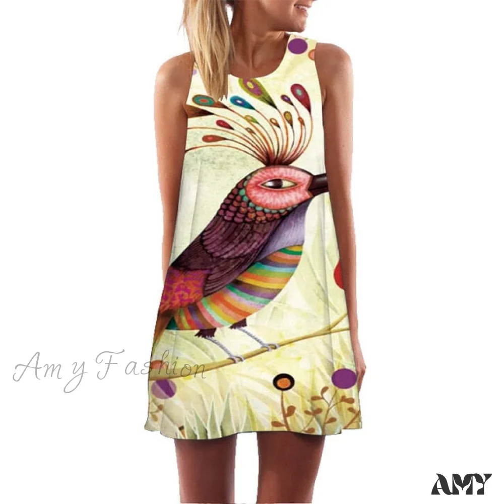 Amy Fashion - Loose Floral Print Plus Size Clothing Dress - Image 30