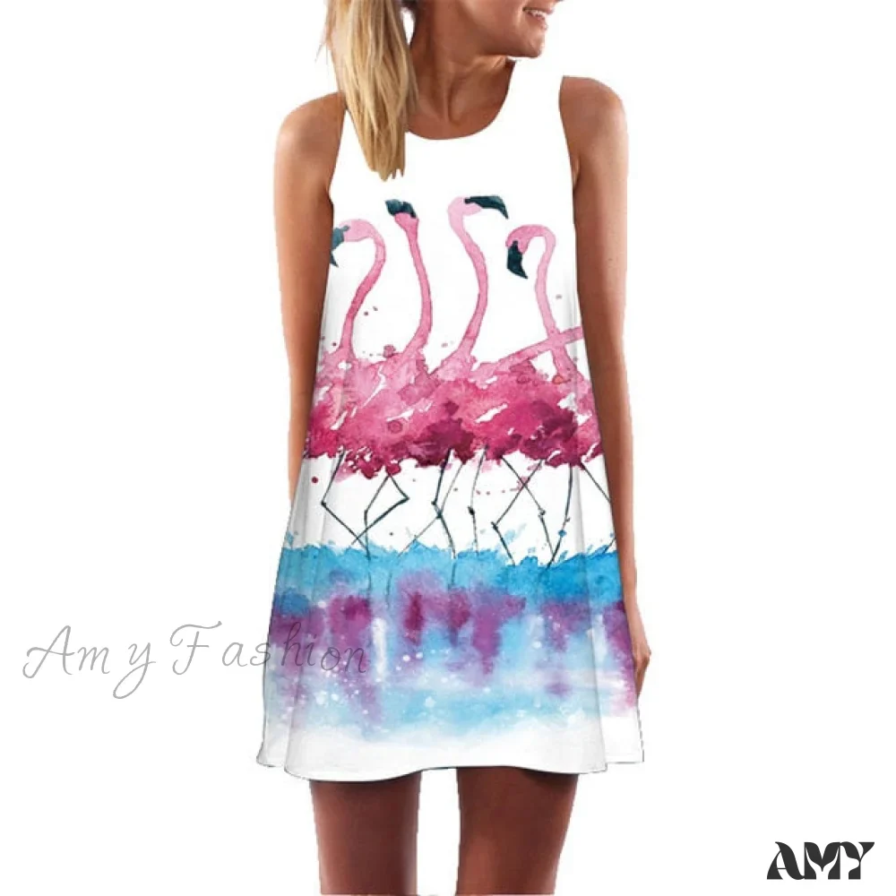 Amy Fashion - Loose Floral Print Plus Size Clothing Dress - Image 4