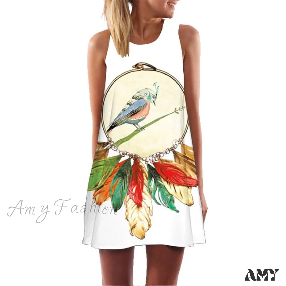 Amy Fashion - Loose Floral Print Plus Size Clothing Dress - Image 8