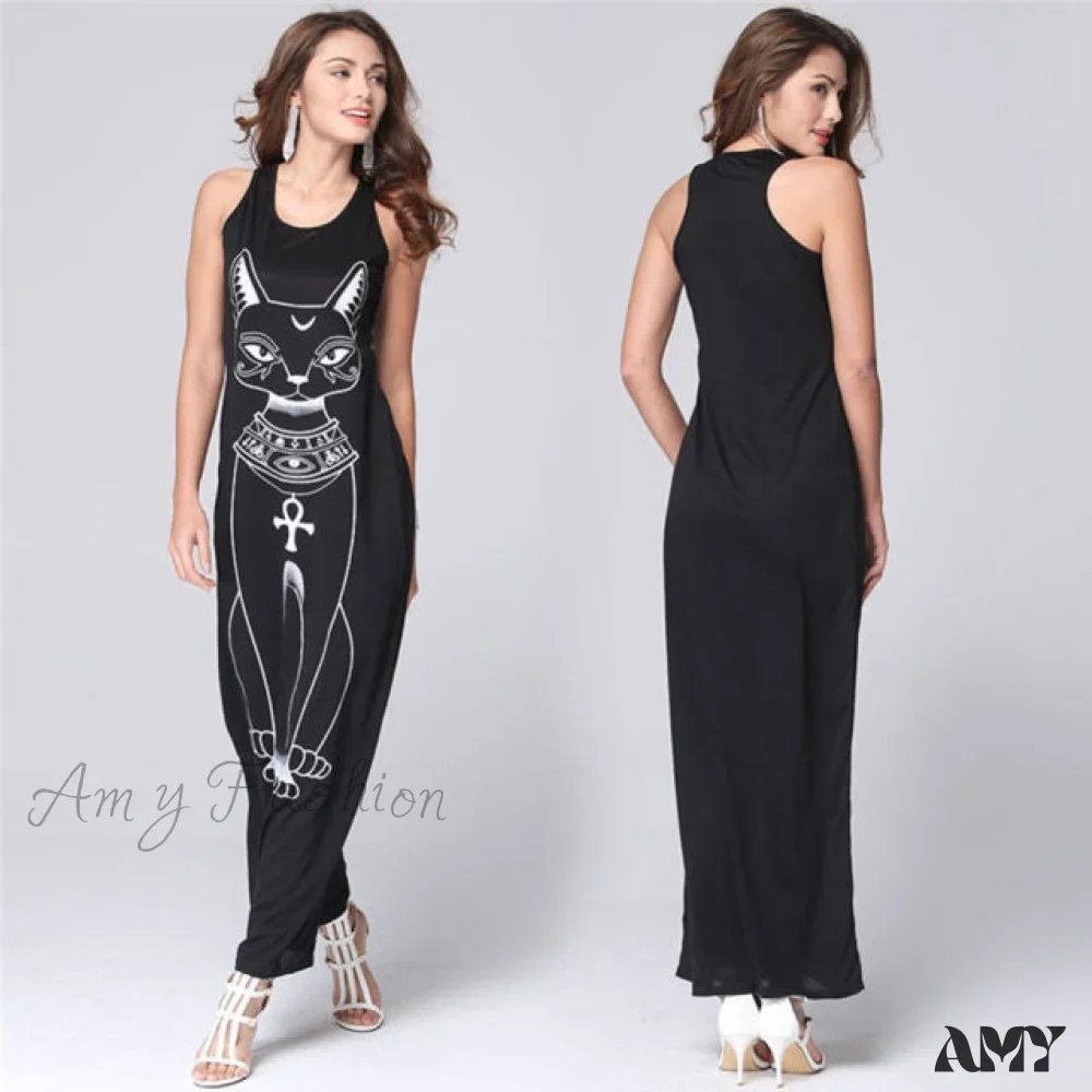 Amy Fashion - Casual Sleeveless O Neck Bodycon Dress - Image 2