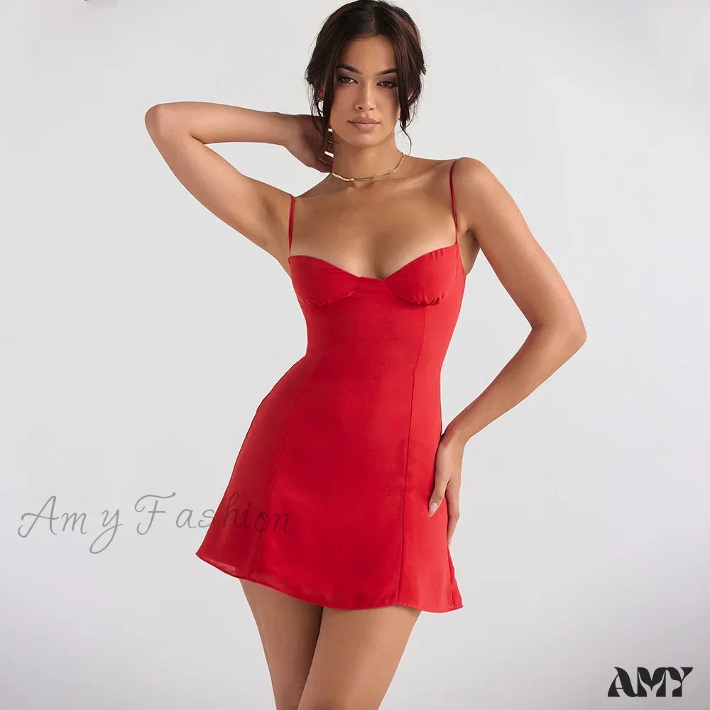 Amy Fashion - Chiffon Floral Print Spaghetti Strap Backless Boho Dress - Image 9
