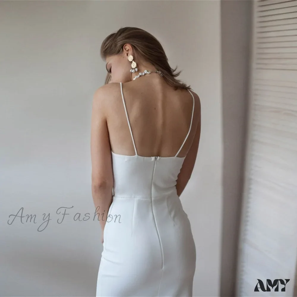 Amy Fashion - Churses Sexy Deep V-Neck Backless Spaghetti Strap Dress - Image 2