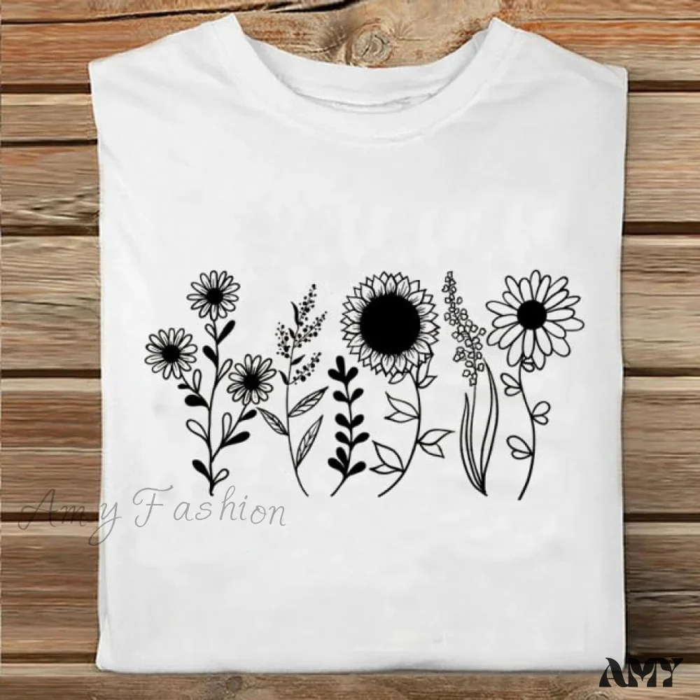 Amy Fashion - Coffee Love Cartoon Printing Clothes Tshirt - Image 11