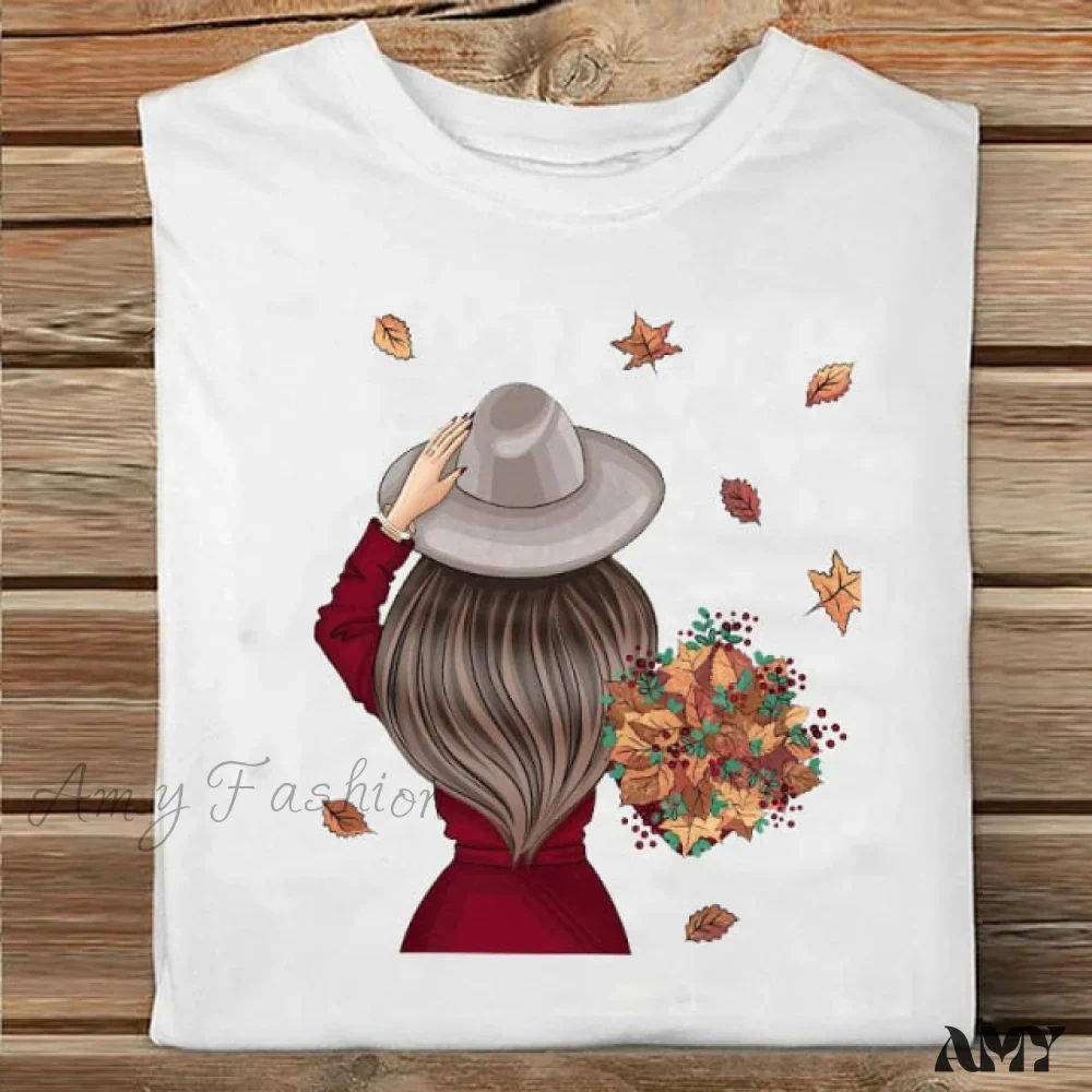 Amy Fashion - Coffee Love Cartoon Printing Clothes Tshirt - Image 19