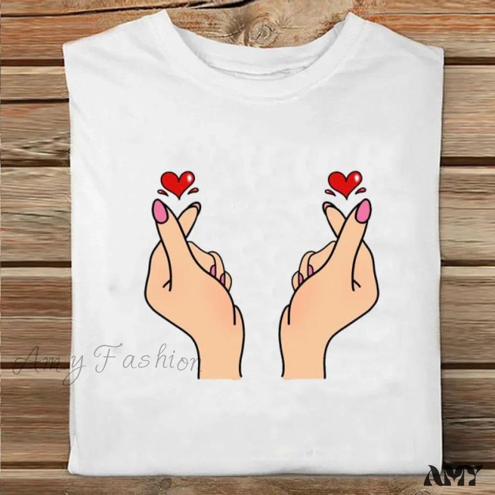 Amy Fashion - Coffee Love Cartoon Printing Clothes Tshirt - Image 21