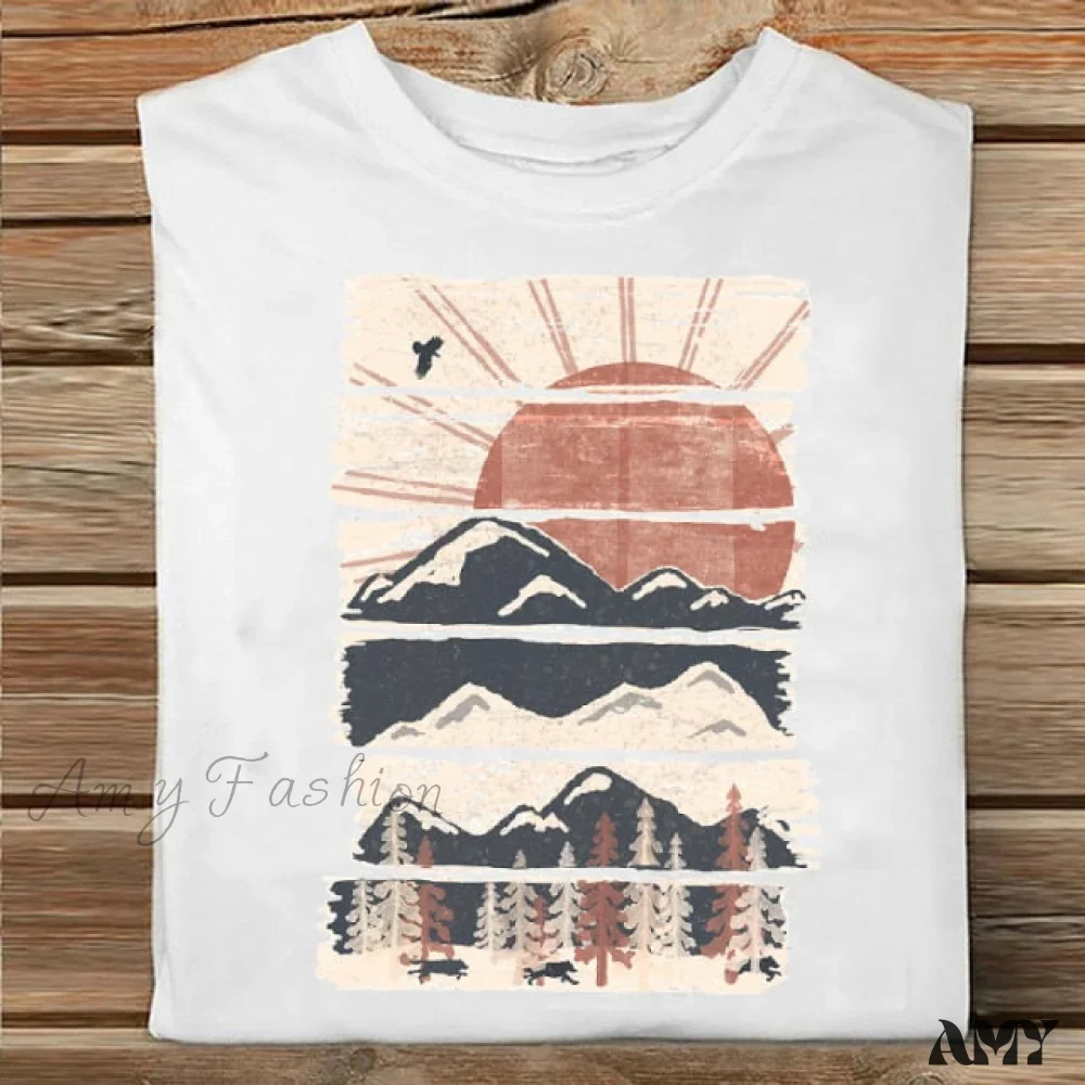Amy Fashion - Coffee Love Cartoon Printing Clothes Tshirt - Image 23