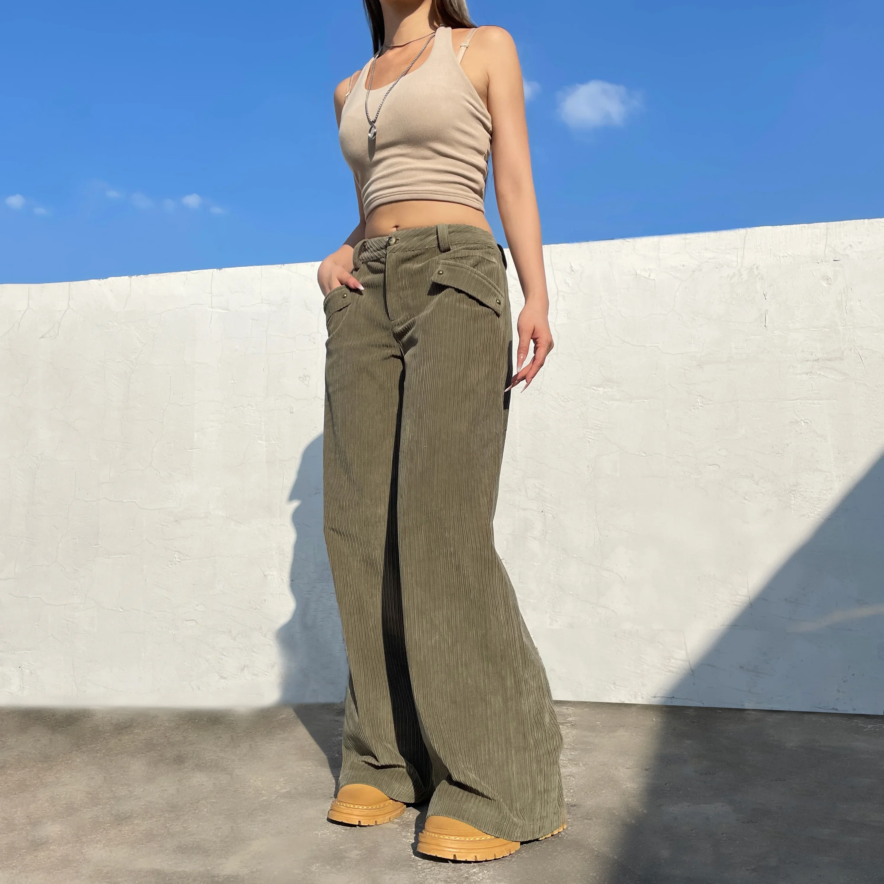 Corduroy Button Straight Pant - Image 2