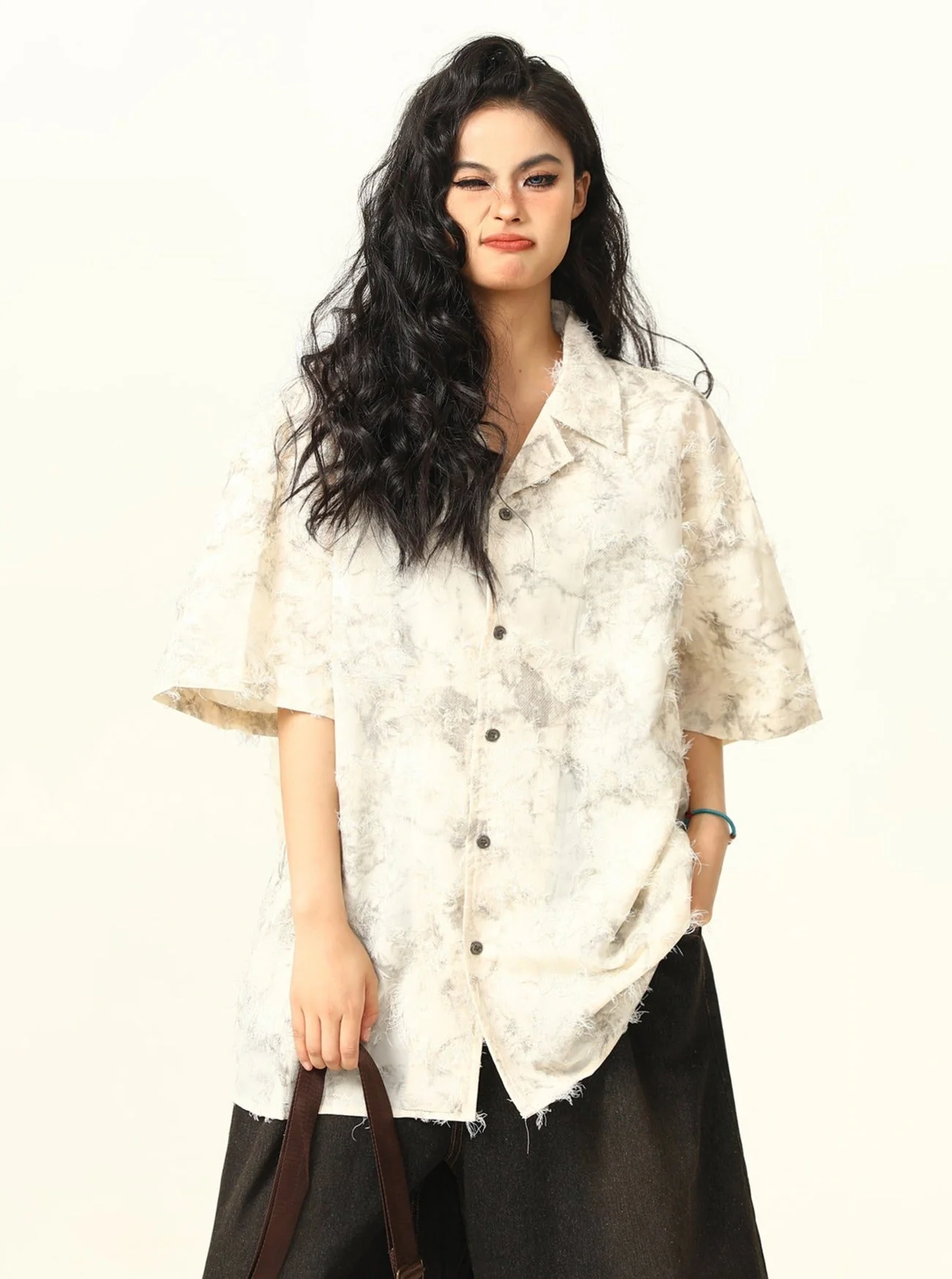 Raw Edge Floral Shirt - Image 2