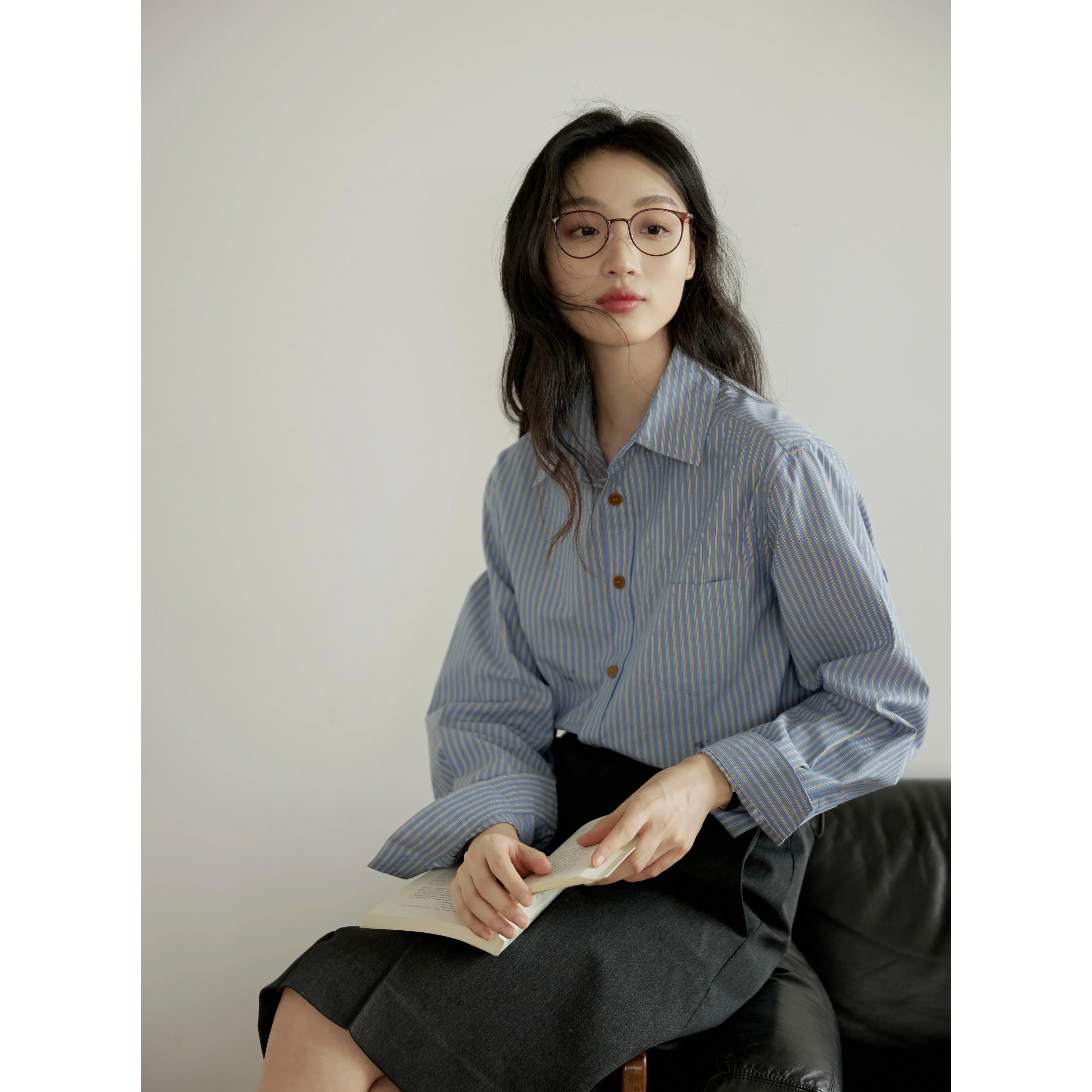 Blue Striped Button Shirt
