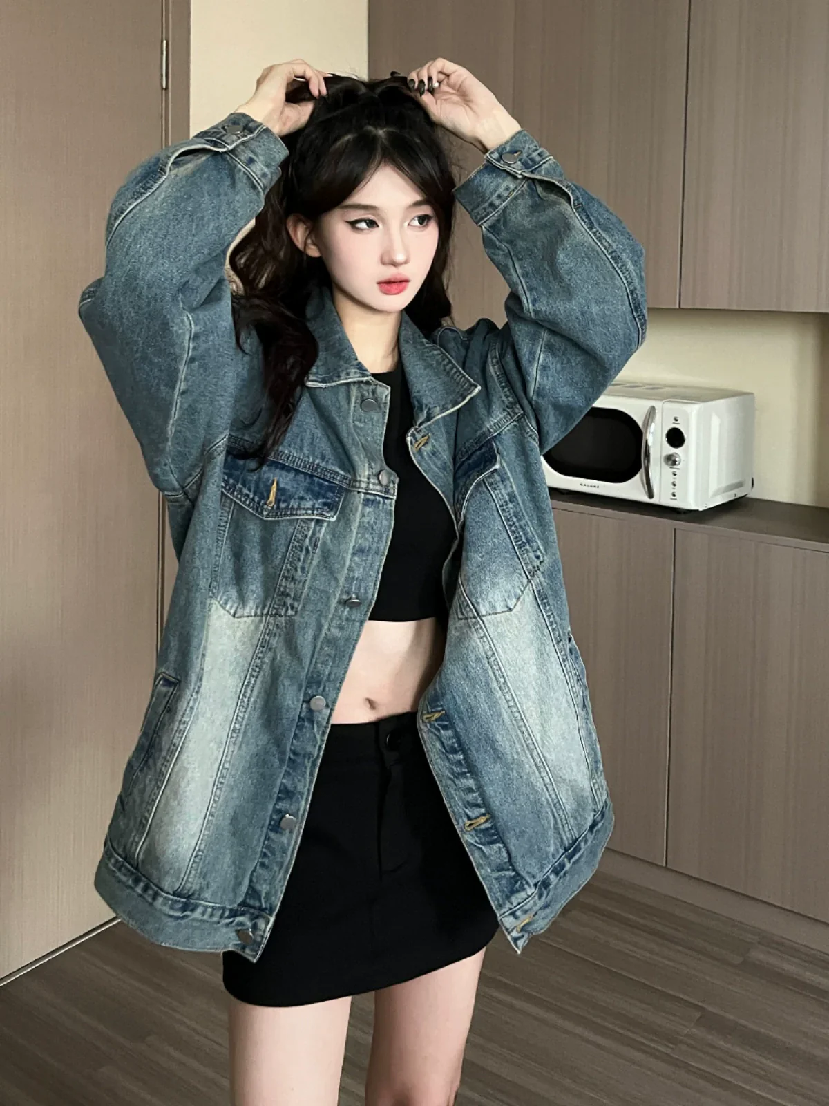 Oversized Denim Jacket Outfit