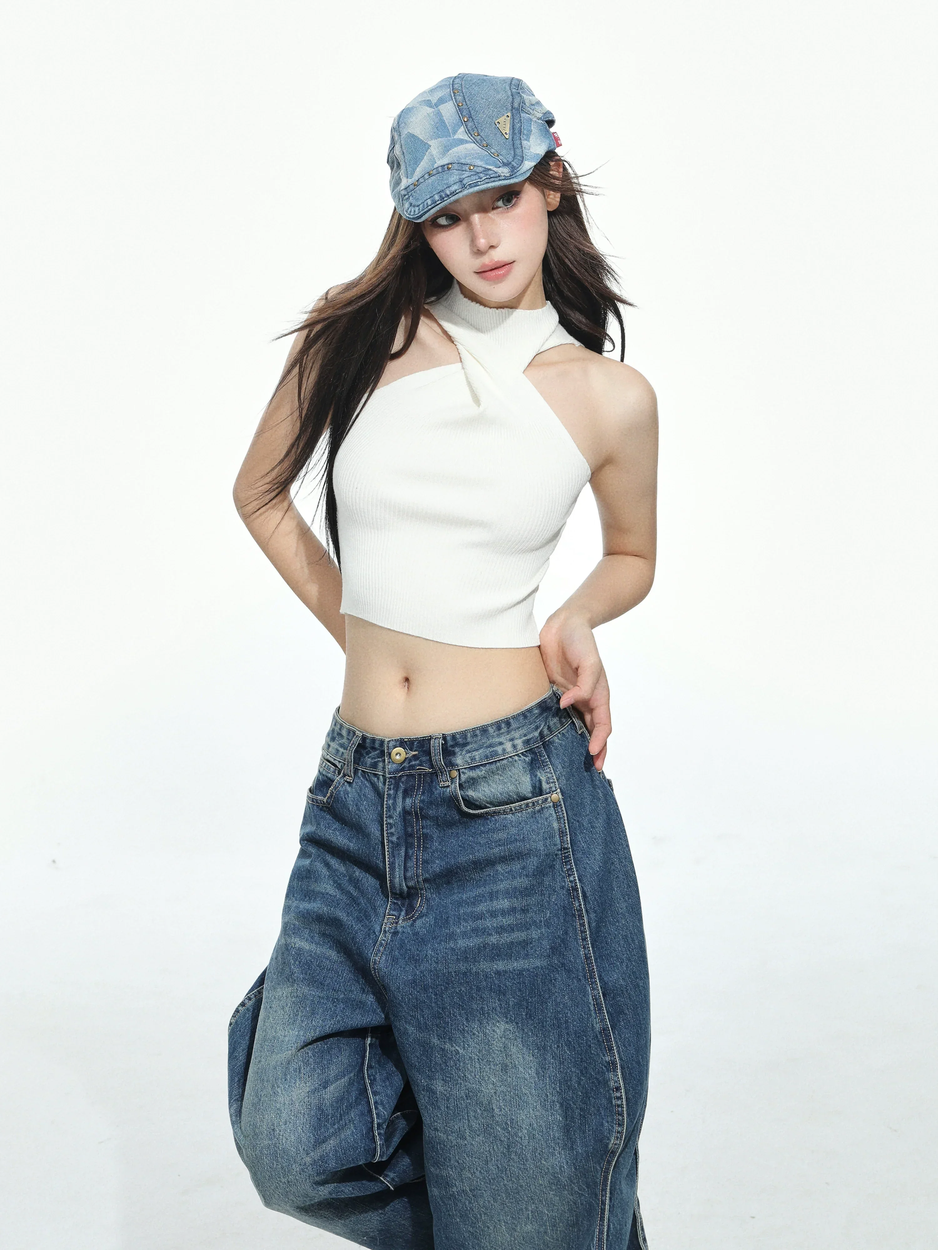 Cross Neck Crop Top