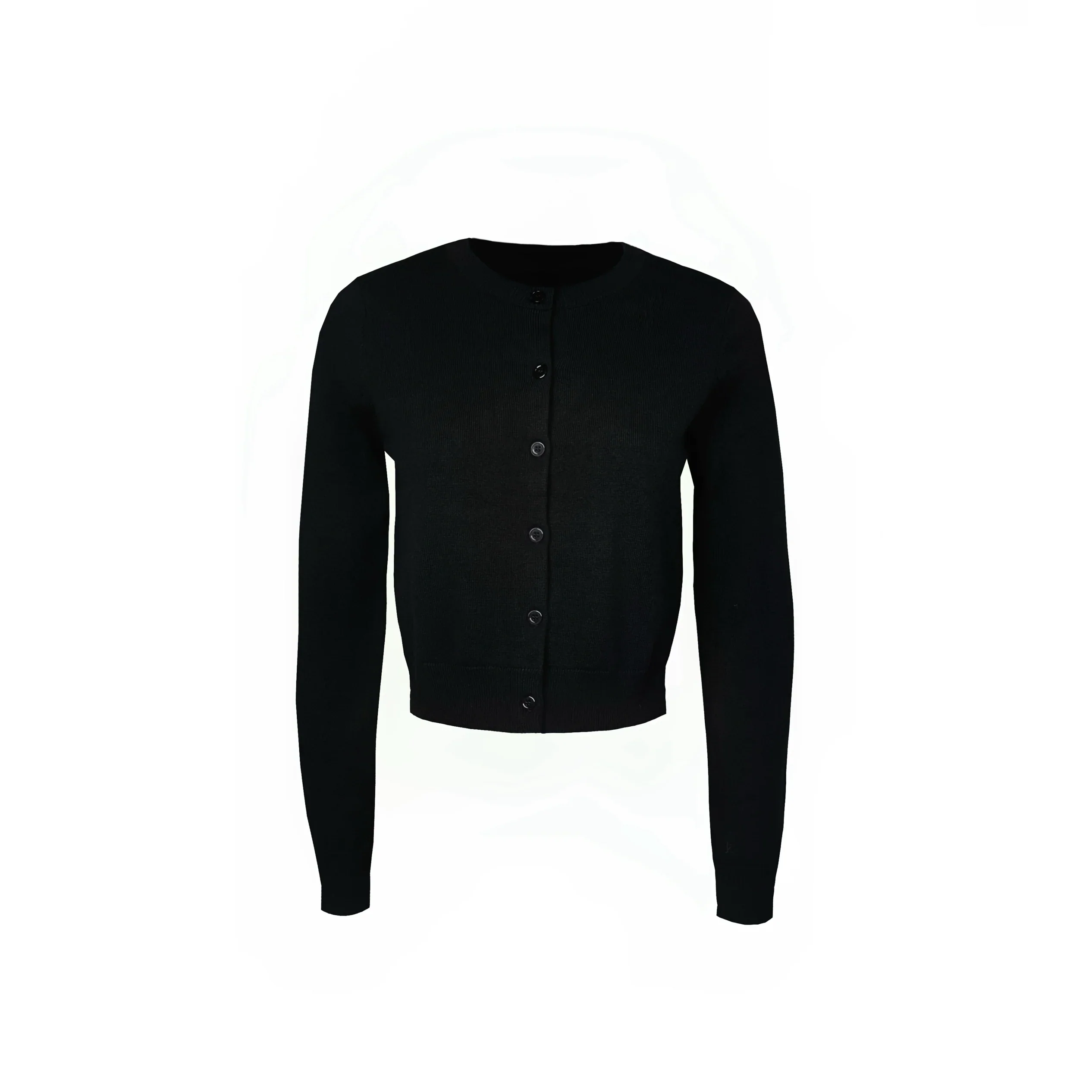 Slim-Fit Cropped Knit Cardigan Sweater - Image 6