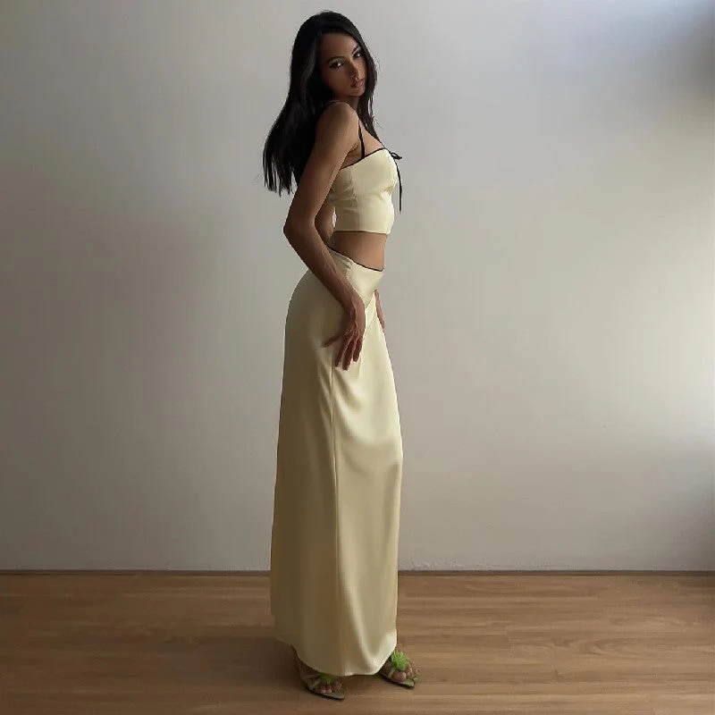 Camisole Lace Maxi Skirt Suit - Image 6