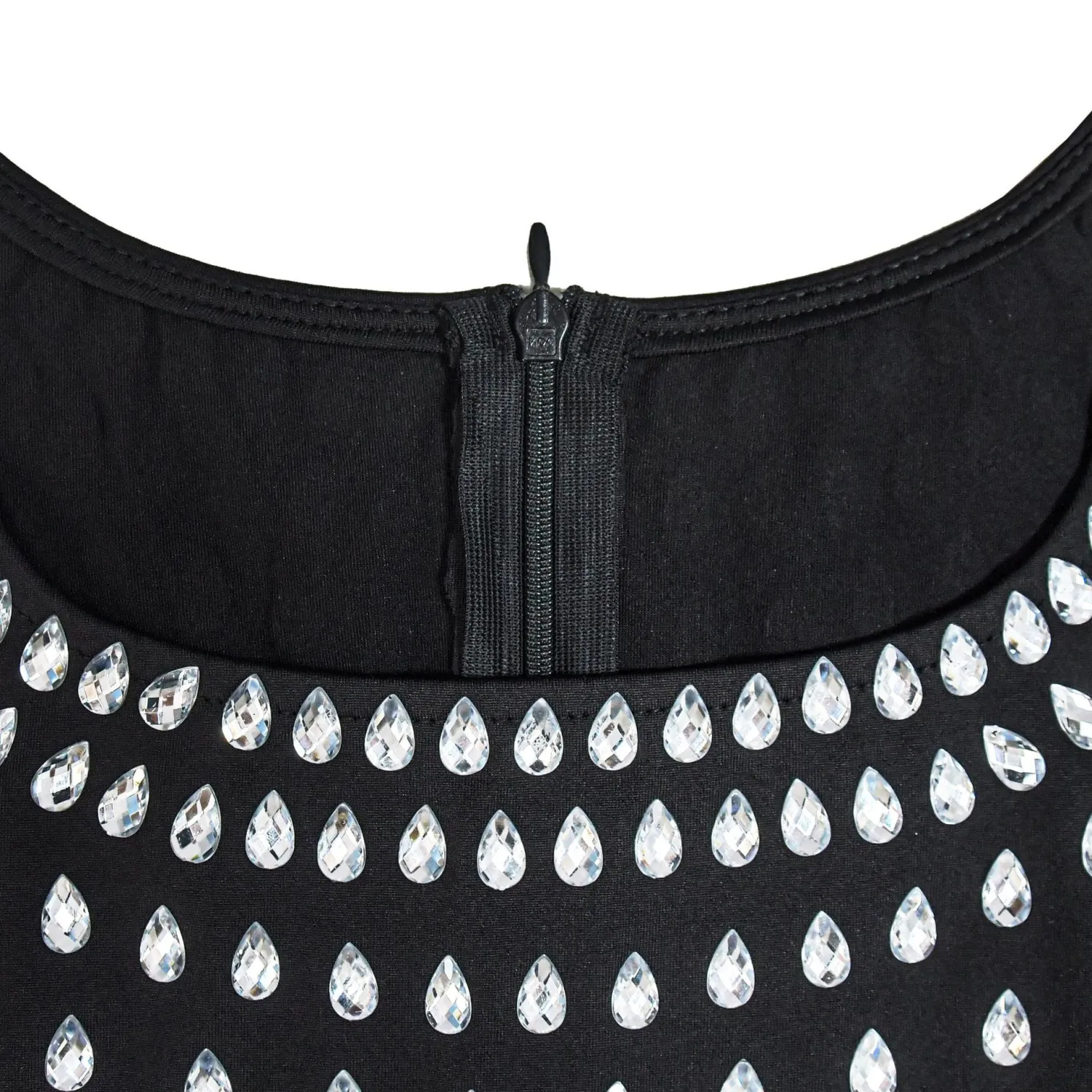 Rhinestone U-Neck Sleeveless Hip Dress - Image 8