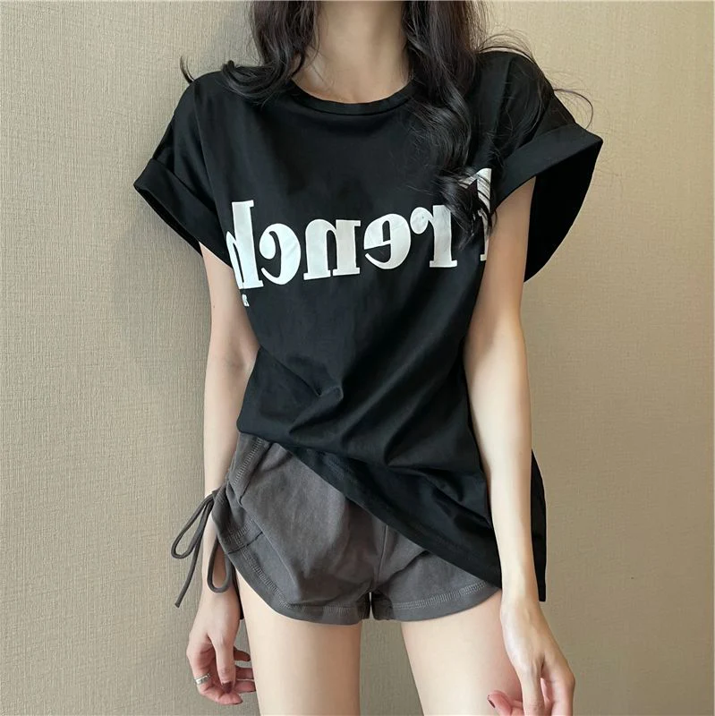 Drop Shoulder Short Sleeve T-Shirt Loose - Image 2