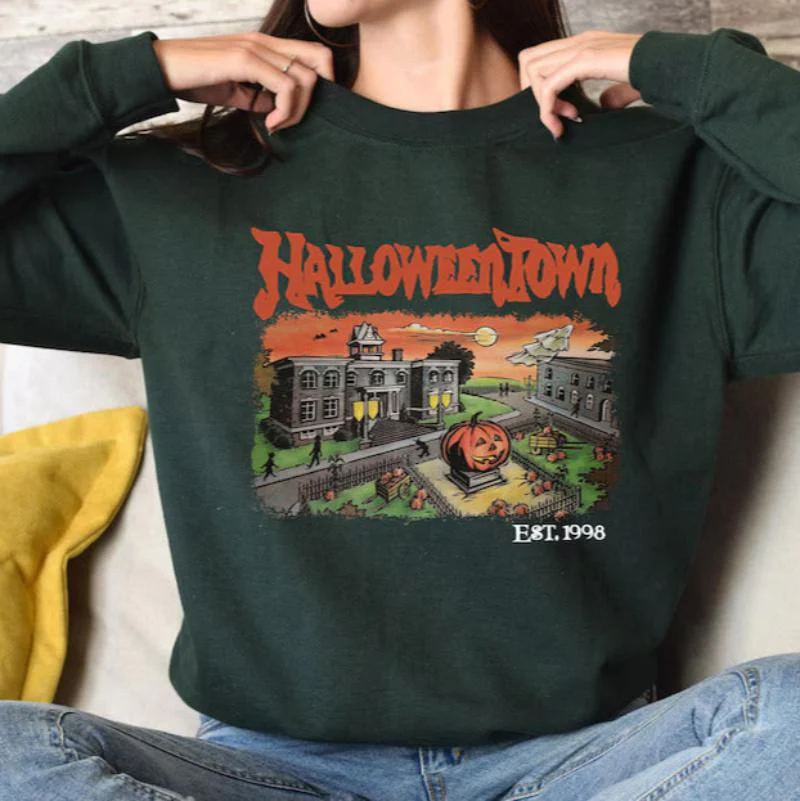 Est 1998 Printed Comfy Halloween Sweatshirts - Image 3
