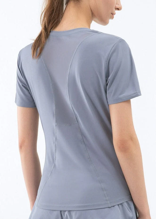 Slim Fit Mesh Back Panel Tee - Image 14