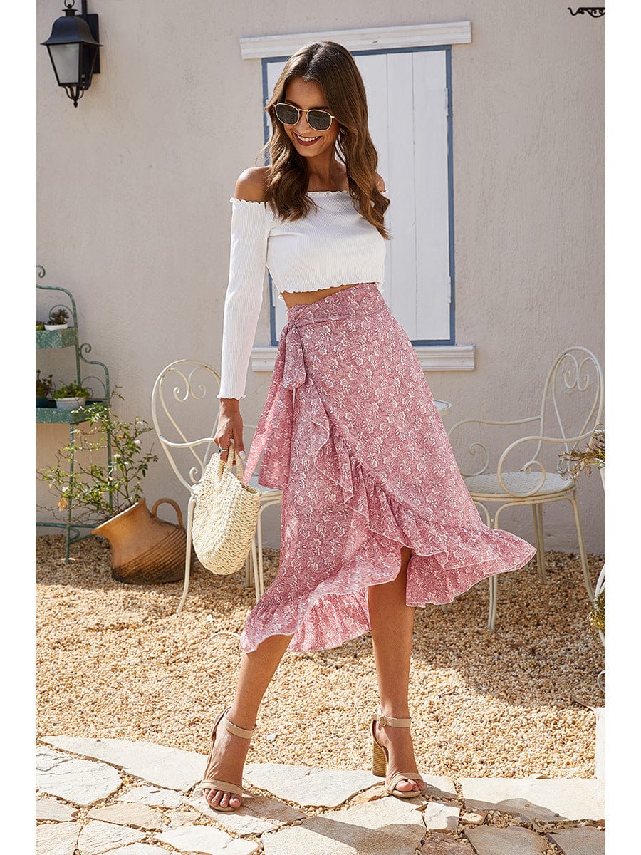 Wrap-Tie Ruffle Skirt - Image 8