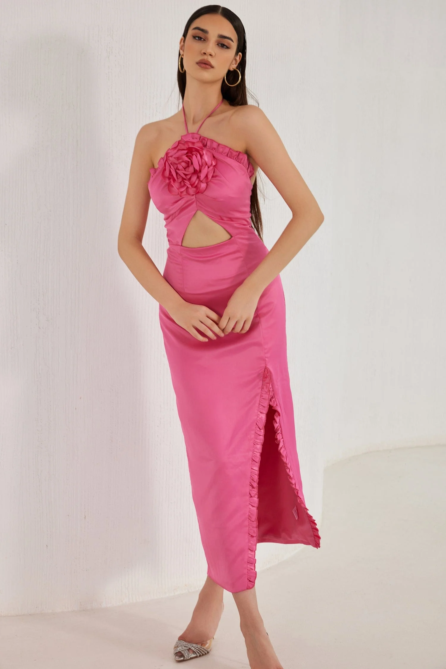 Callie Peony Ruffles Dress - Pink - Image 4