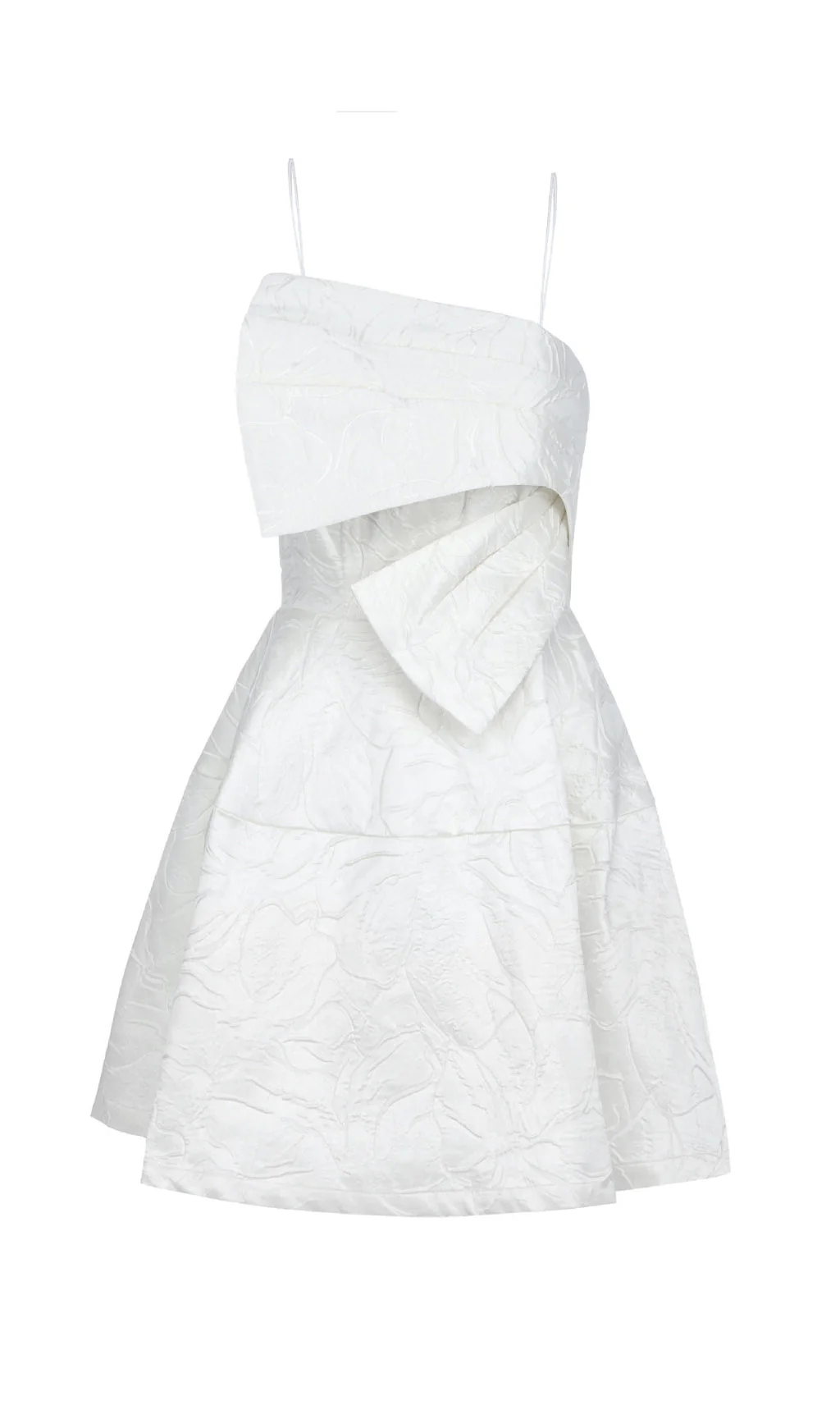 Strapy Hem Mini Dress in White - Image 7