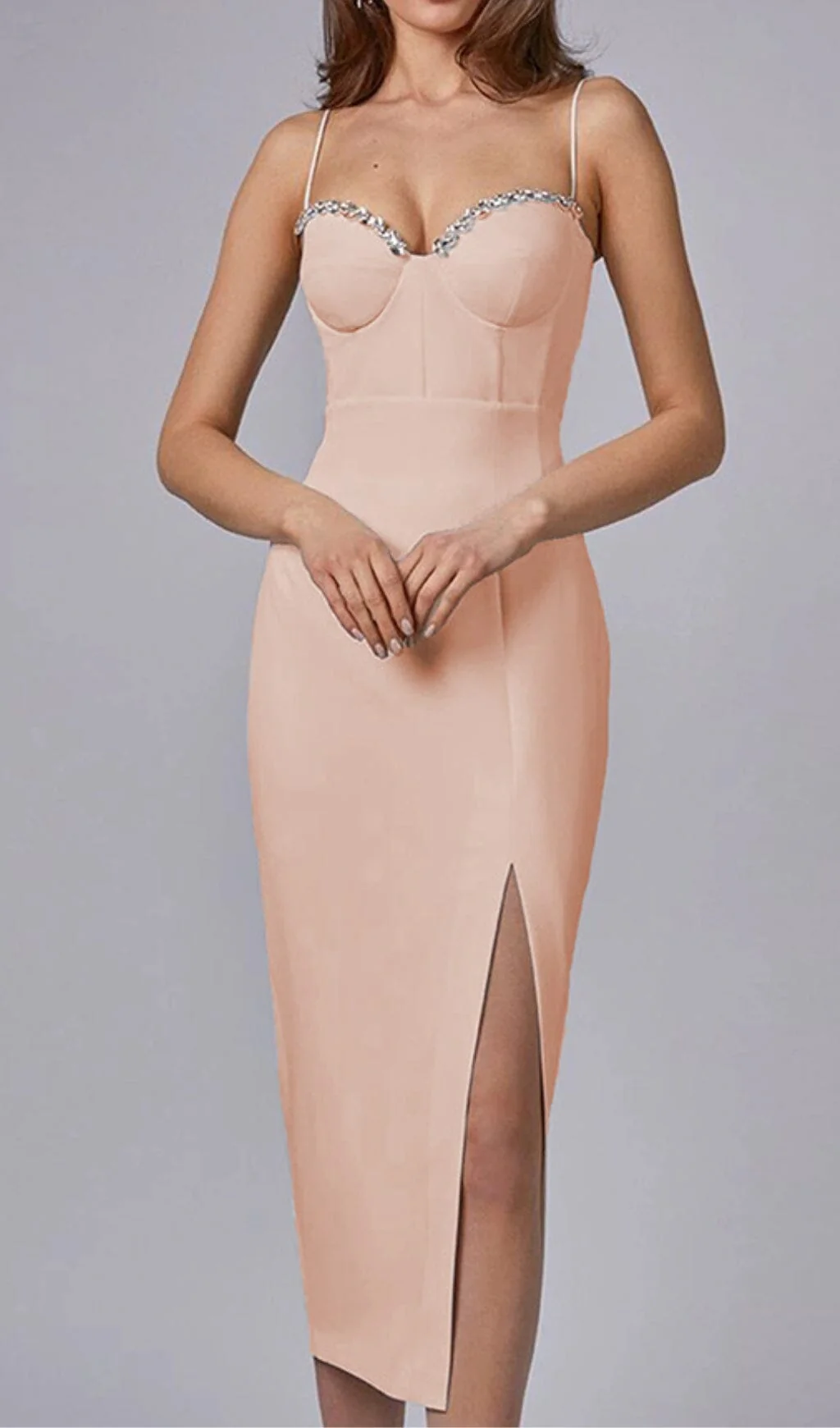 Strappy Slim Midi Dress - Image 9