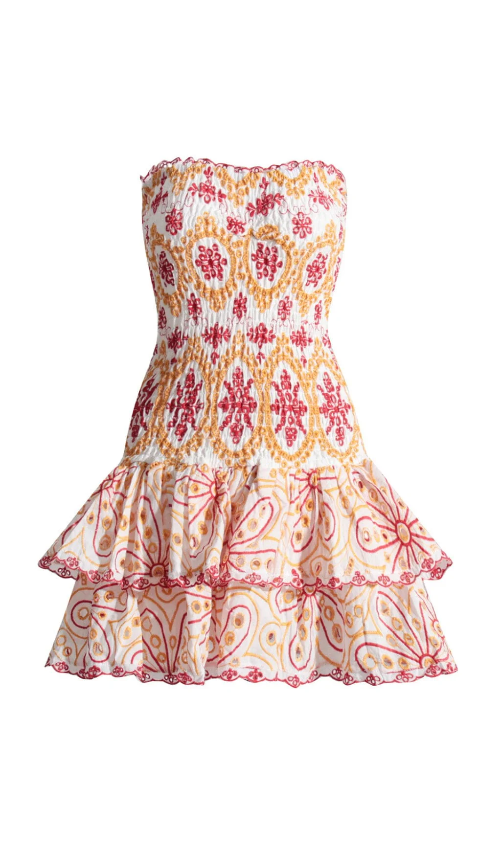 Strapless Ruffle Mini Dress - Image 12