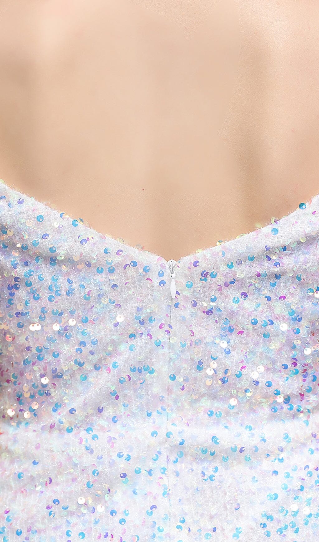 Sequined Plunge Midi Dress - Image 7