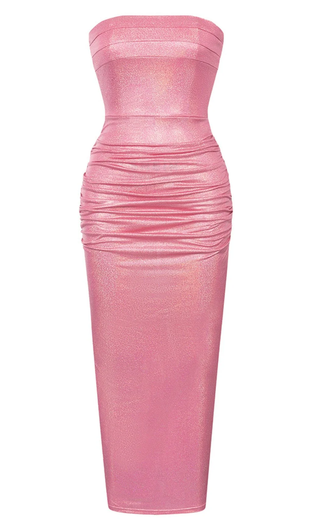 Sequin-Embellished Midi Dress in Coral Pink - Image 5