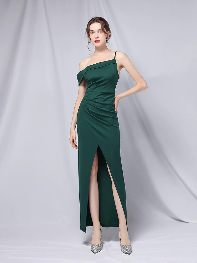 Line shoulder slim banquet evening dress - Image 7