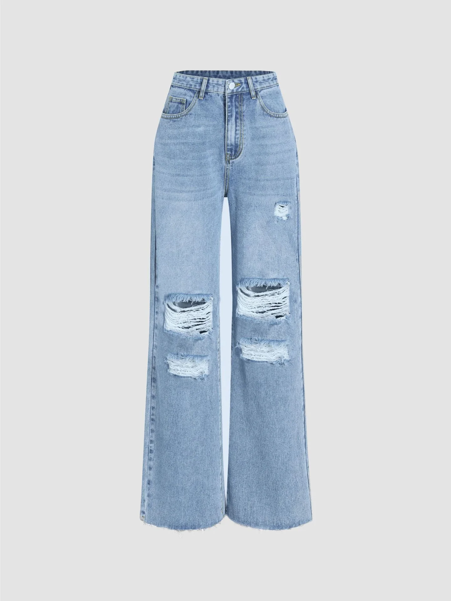 High Waist Slim Denim Trousers - Image 5