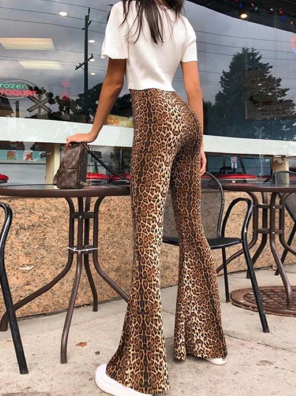 High Waist Leopard Horn Pants - Image 3