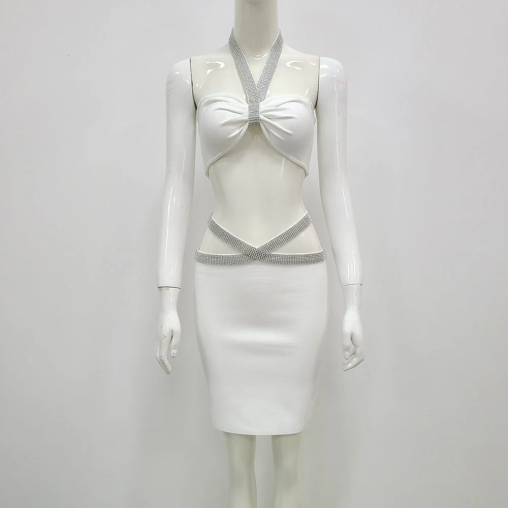 Halter Sleeveless Cut Out Bandage Set HL6268 - Image 2
